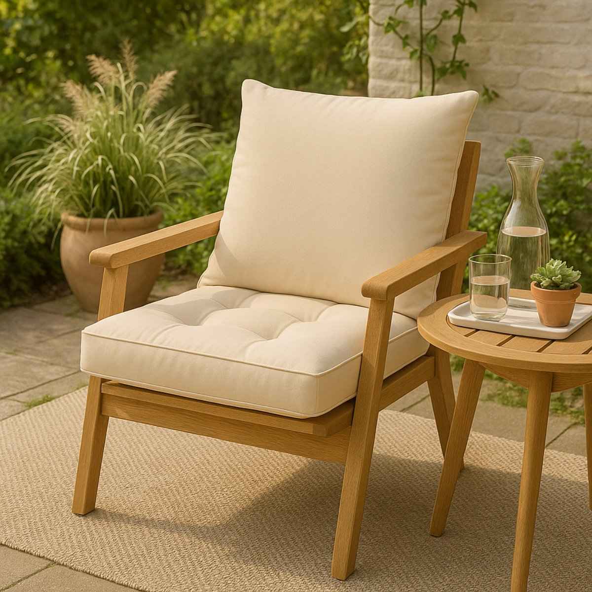 ARTI CASA TUINKUSSEN 45X45 CM BEIGE - Tuincentrum Lopik