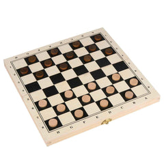 EDDY TOYS SCHAAK & DAMSPEL OPVOUWBAAR HOUT - Tuincentrum Lopik