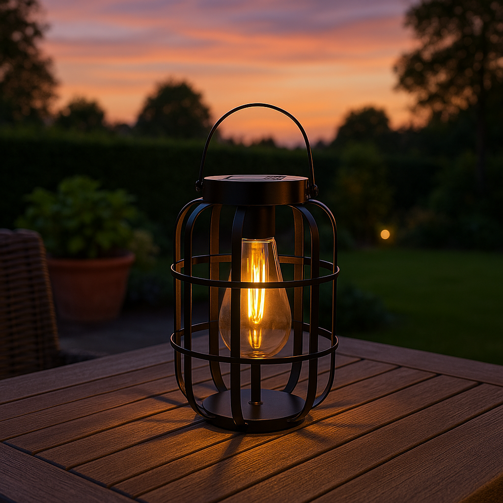 ARTI CASA SOLAR LANTAARN 22CM TAFELLAMP ZONNE-ENERGIE - Tuincentrum Lopik