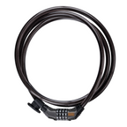 BLACK+DECKER CIJFERSLOT FIETSSLOT KABELSLOT 90CM 10MM PVC/STAAL ZWART - Tuincentrum Lopik