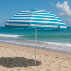 CAMP ACTIVE STRANDPARASOL BLAUW GESTREEPT - Tuincentrum Lopik