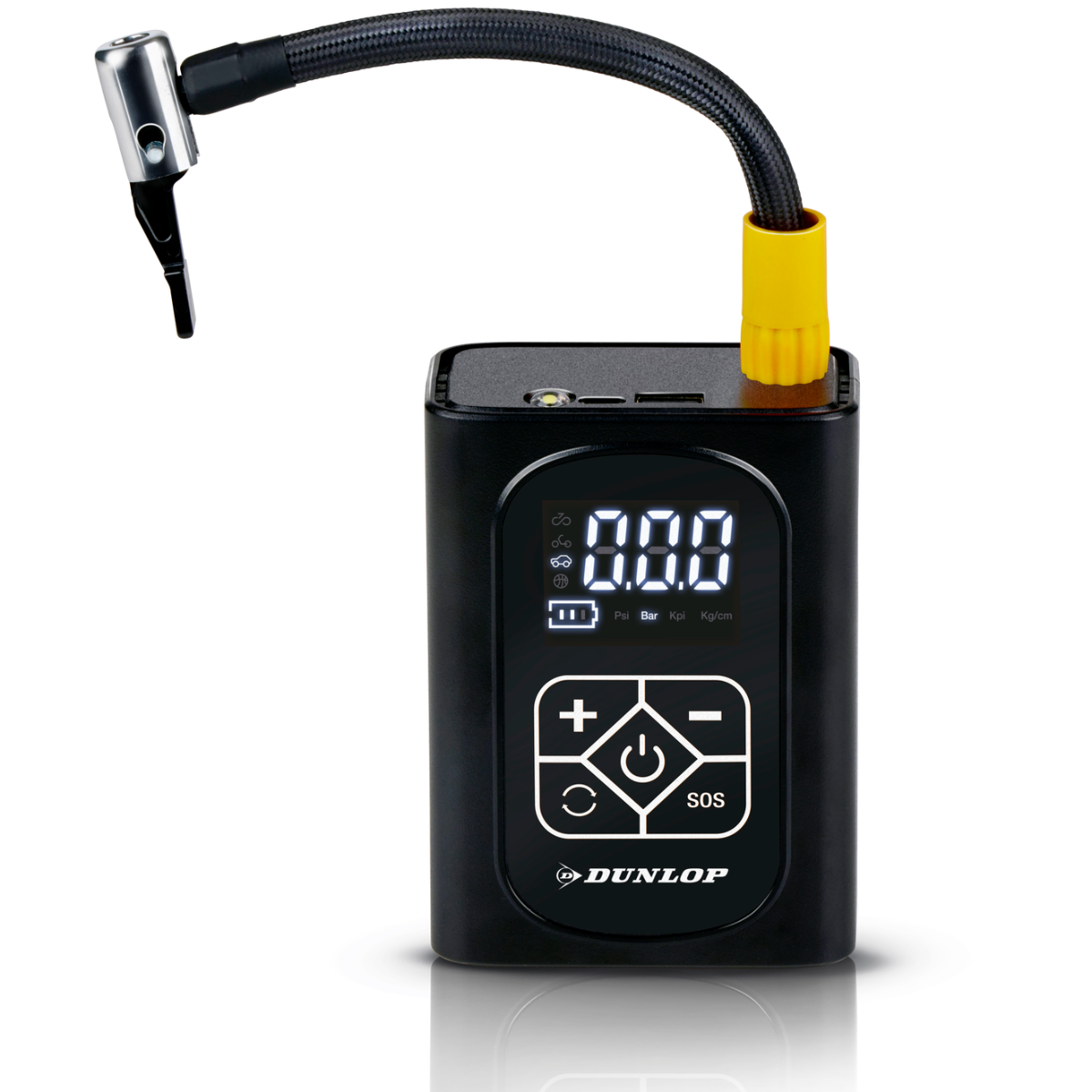 DUNLOP DIGITALE LUCHTCOMPRESSOR MET POWERBANK EN LED - Tuincentrum Lopik