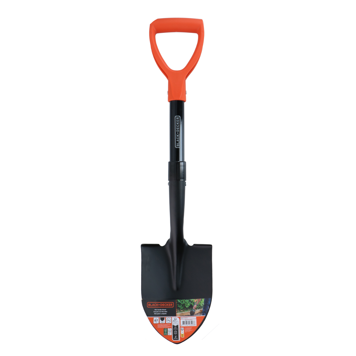 BLACK+DECKER MINI SCHEP 67CM GLASVEZEL ROESTVRIJ KOOLSTOFSTAAL - Tuincentrum Lopik