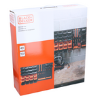 BLACK+DECKER GEREEDSCHAPSWAND 43-DELIG MET OPBERGBAKJES EN HANGERS 98X43CM - Tuincentrum Lopik