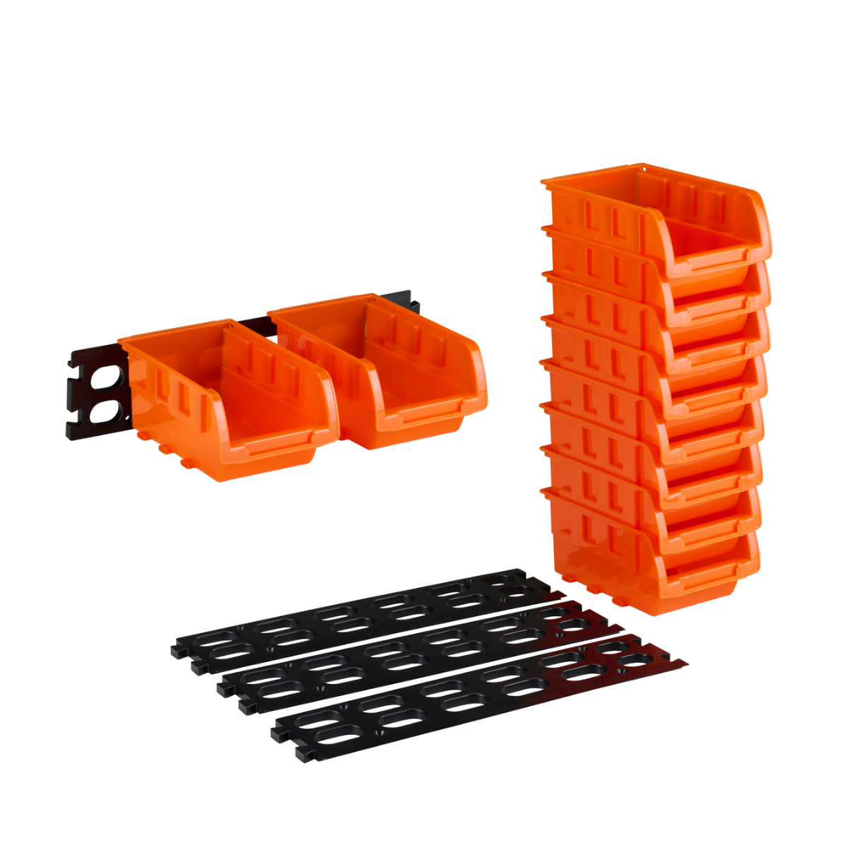 BLACK+DECKER SORTEERBAKJES 8 STUKS OPSTAPELBAAR ORANJE VOOR OPBERGSYSTEEM - Tuincentrum Lopik