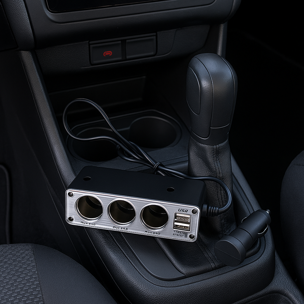 ALL RIDE USB AUTOLADER DUAL 12/24V 3,1A + 3X 12V AANSLUITINGEN - Tuincentrum Lopik