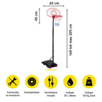 DUNLOP BASKETBALSET 74X54CM VERSTELBAAR 165-205CM - Tuincentrum Lopik