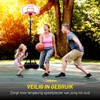 DUNLOP BASKETBALSET 74X54CM VERSTELBAAR 165-205CM - Tuincentrum Lopik