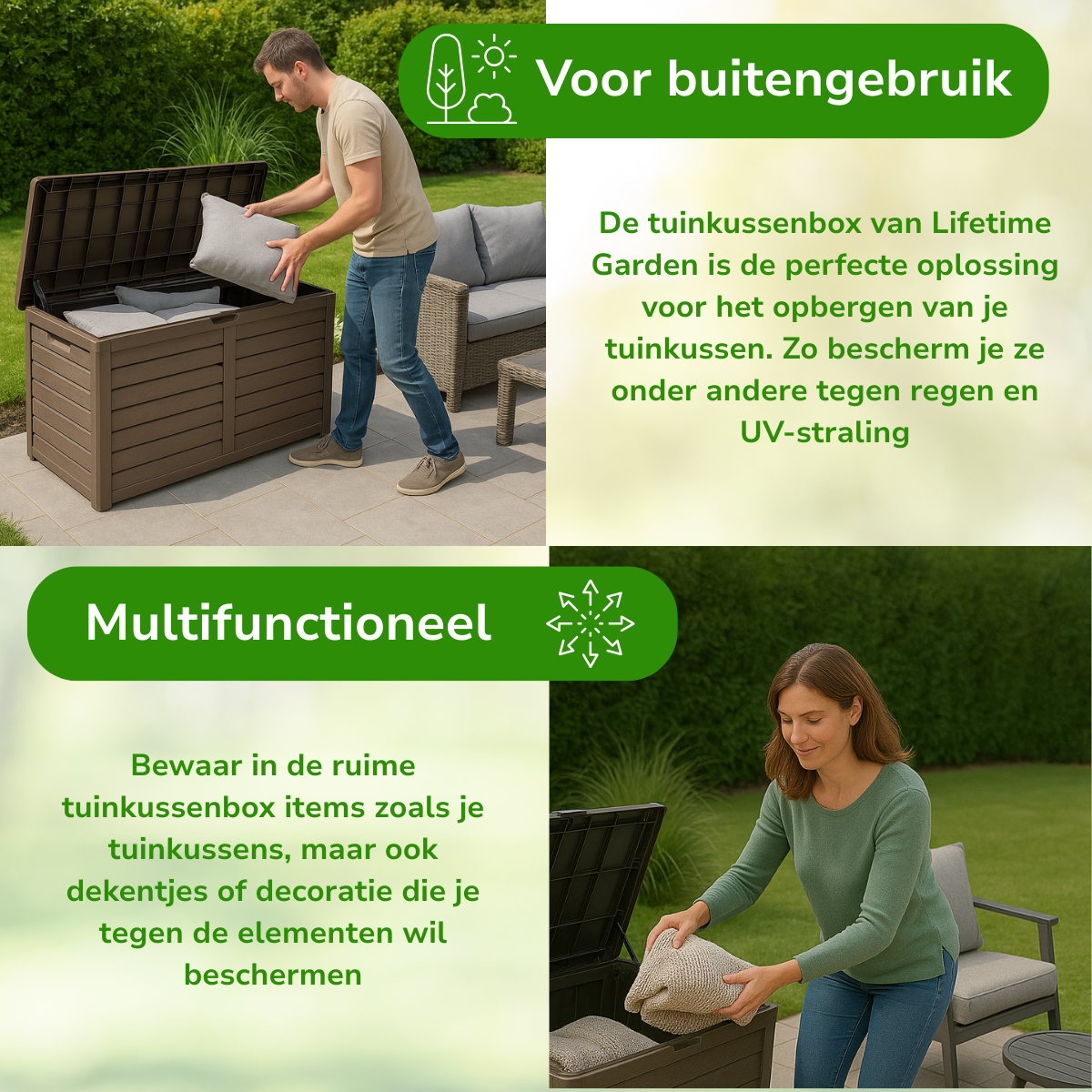 KUSSENBOX 420L TAUPE - Tuincentrum Lopik