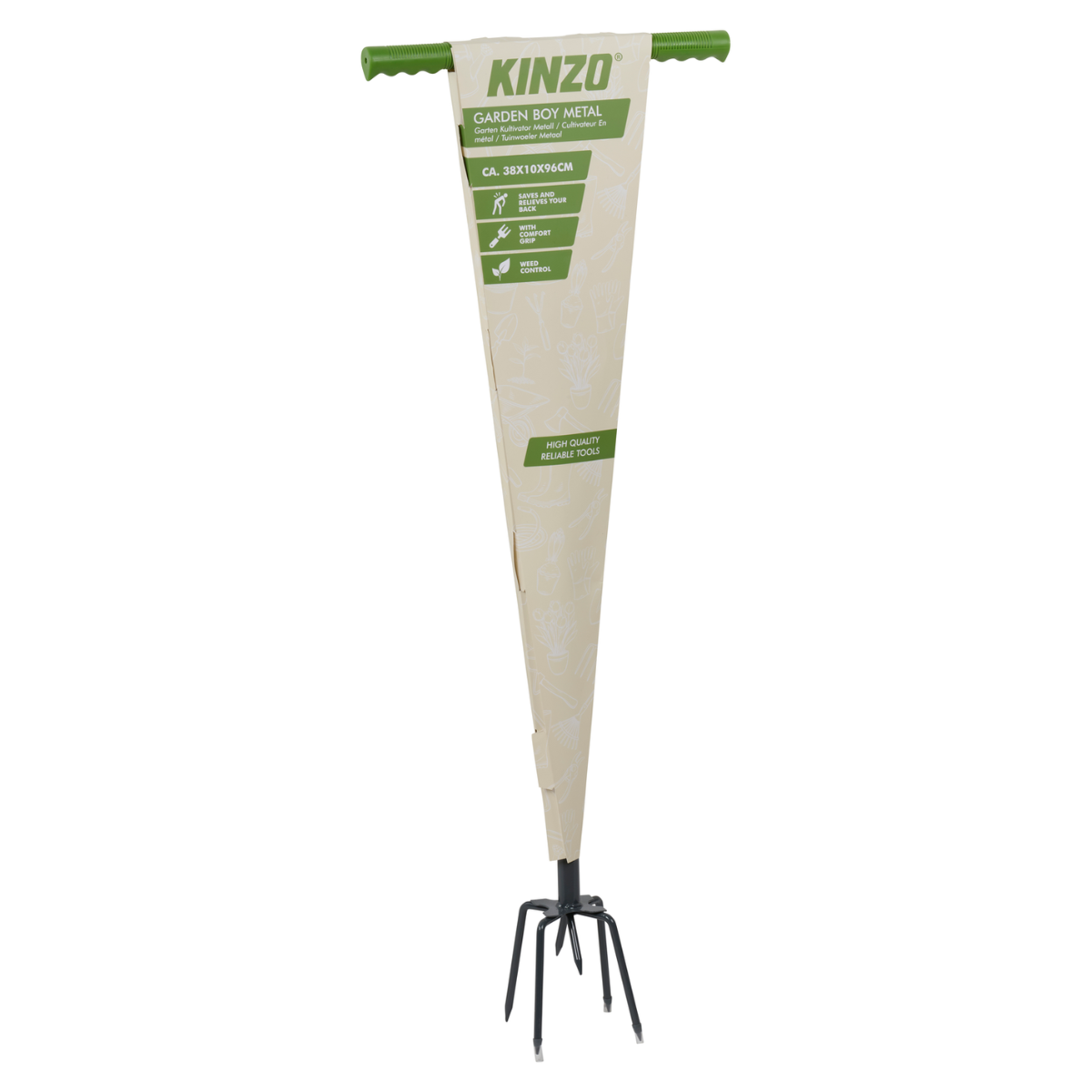 KINZO TUINKLAUW GARDEN BOY METAAL KUNSTSTOF 100 CM - Tuincentrum Lopik