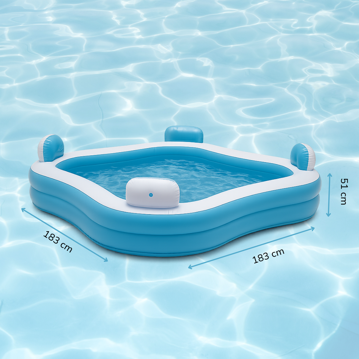 CREATIVE KIDS FAMILY LOUNGE POOL 4 SEATS  LOUNGE ZWEMBAD - Tuincentrum Lopik