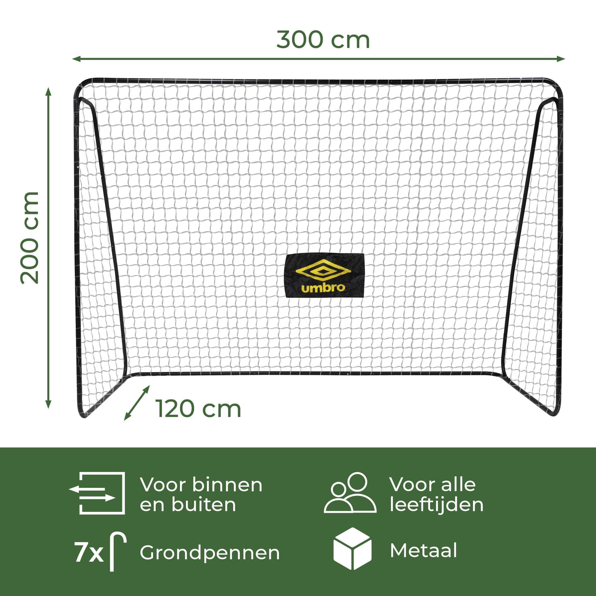 UMBRO VOETBALDOEL 300 X 205 X 120CM - Tuincentrum Lopik
