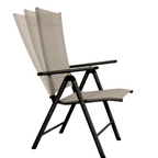 LIFETIME GARDEN TUINSTOELEN SET SANTIAGO GRIJS/ZWART 2 STUKS - Tuincentrum Lopik