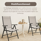 LIFETIME GARDEN TUINSTOELEN SET SANTIAGO GRIJS/ZWART 2 STUKS - Tuincentrum Lopik