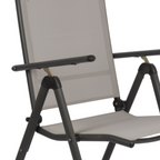 LIFETIME GARDEN TUINSTOELEN SET SANTIAGO GRIJS/ZWART 2 STUKS - Tuincentrum Lopik