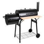 ALPINA SMOKER BARBECUE 2-IN-1 HOUTSKOOL ZWART - Tuincentrum Lopik