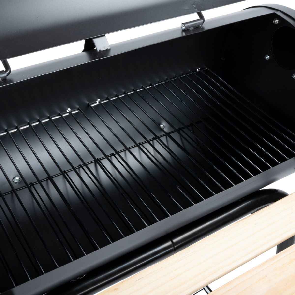 ALPINA SMOKER BARBECUE 2-IN-1 HOUTSKOOL ZWART - Tuincentrum Lopik