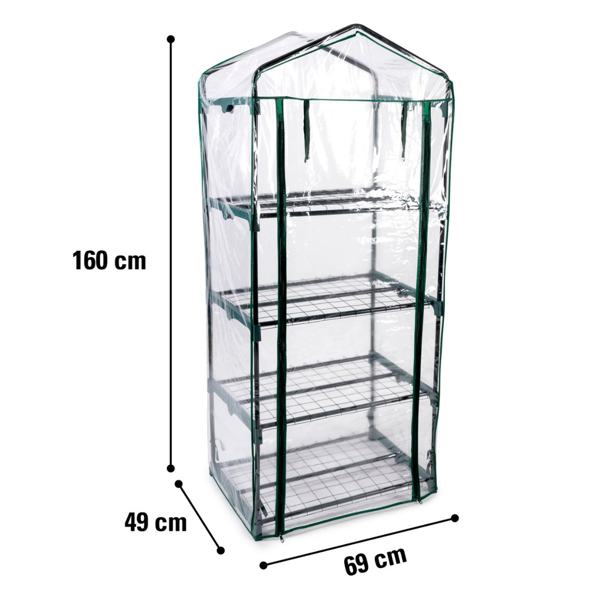 KINZO GREENHOUSE BROEIKAS 4L 69X49X160CM - Tuincentrum Lopik