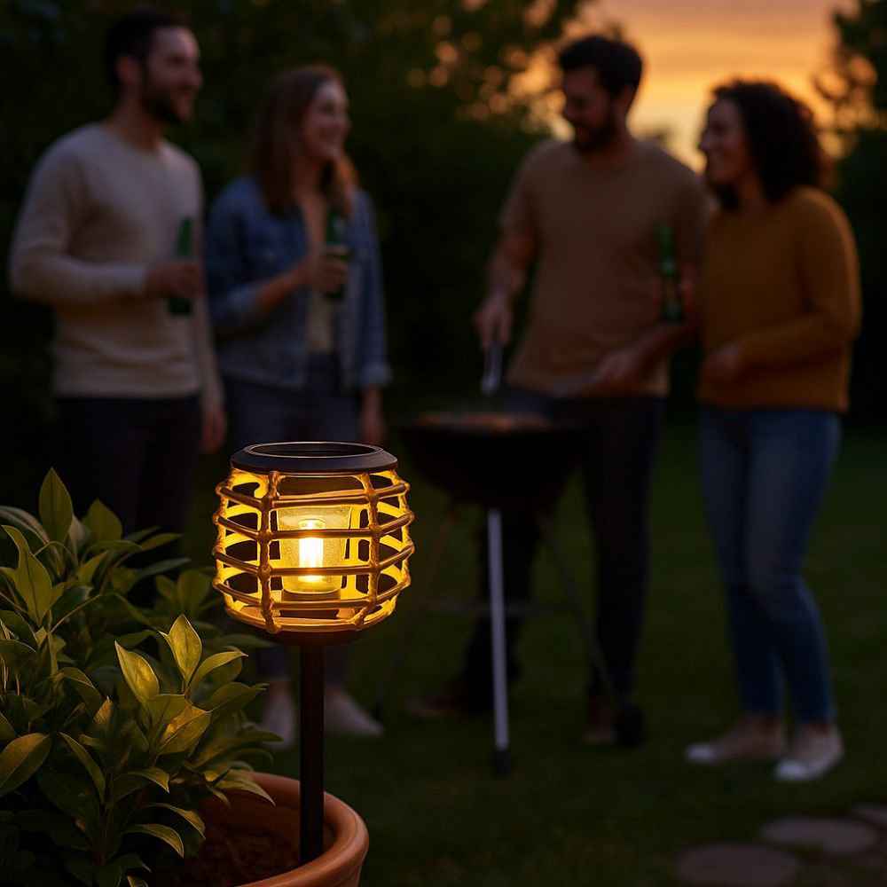 ARTI CASA SOLAR TUINVERLICHTING BAMBOO/RATTAN - Tuincentrum Lopik