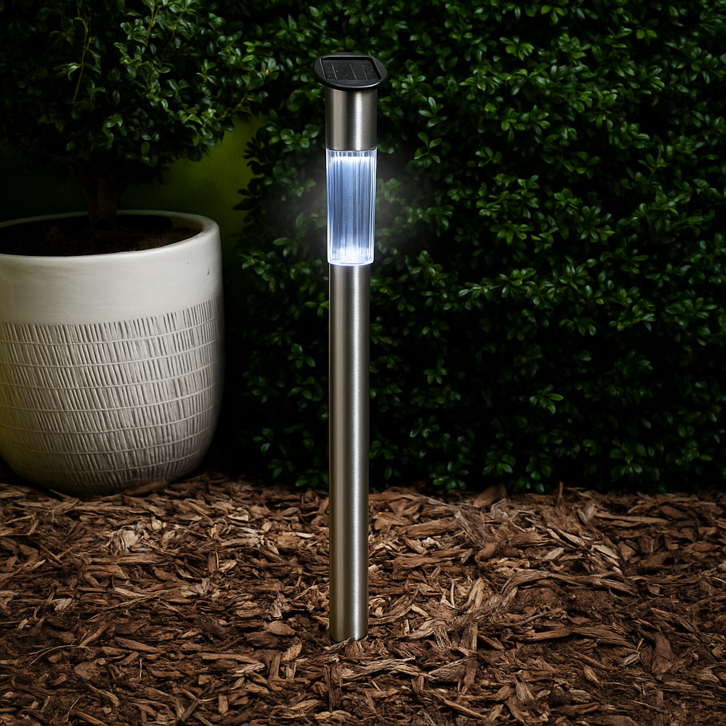 GRUNDIG SOLAR TUINLAMP RVS Ø5,5X70CM - Tuincentrum Lopik