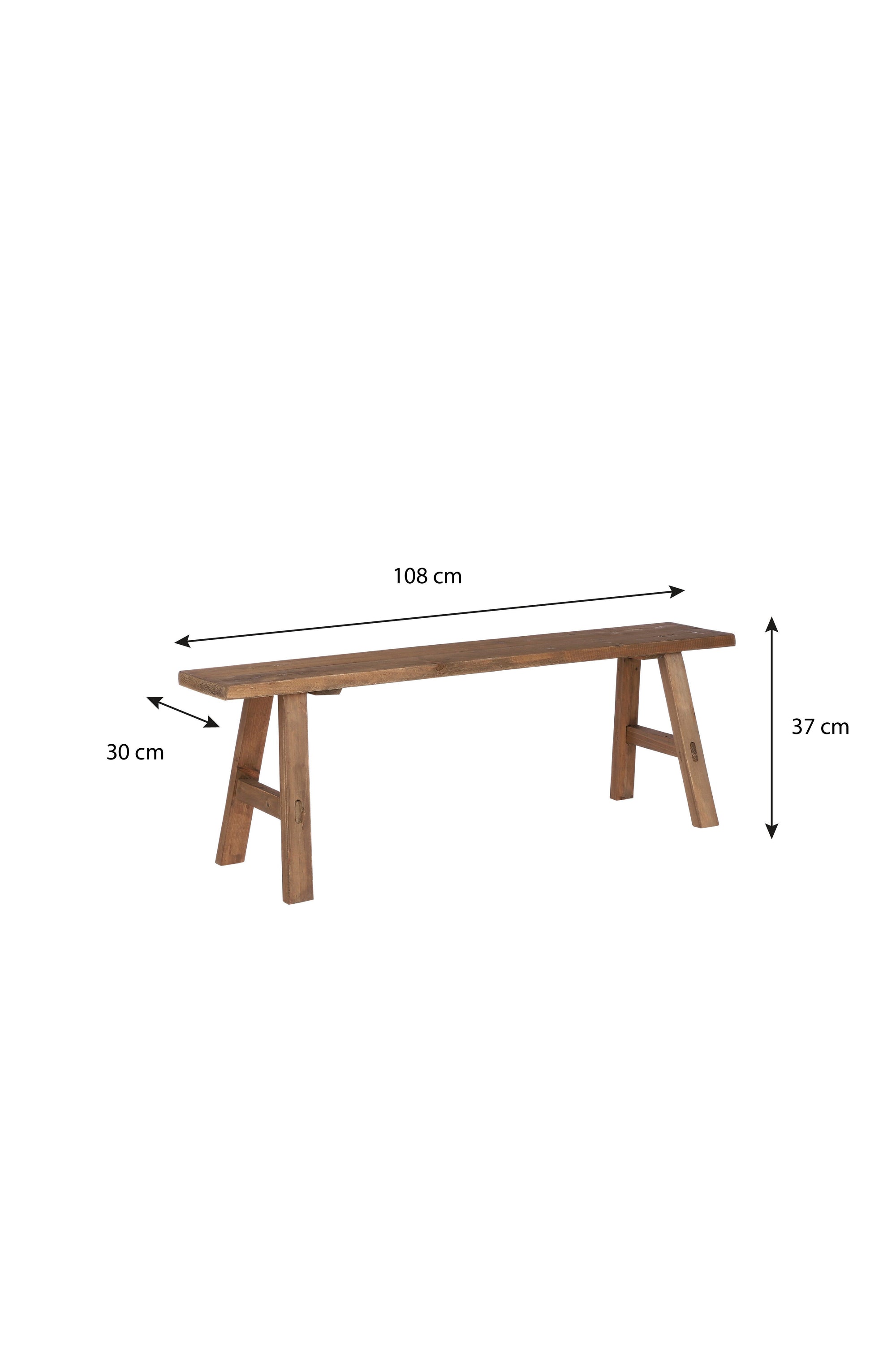 Bold Bench Recycled Wood Brown - L108Xw29,5Xh36,5Cm