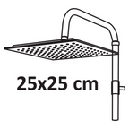 DIFFERNZ THERMOLINE DOUCHESET REGENDOUCHE MET THERMOSTAAT - MAT ZWART - Tuincentrum Lopik