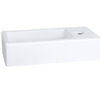 DIFFERNZ RAVO FONTEINSET KERAMIEK WIT KRAAN RECHT MAT CHROOM 38.5X18.5X9CM - Tuincentrum Lopik