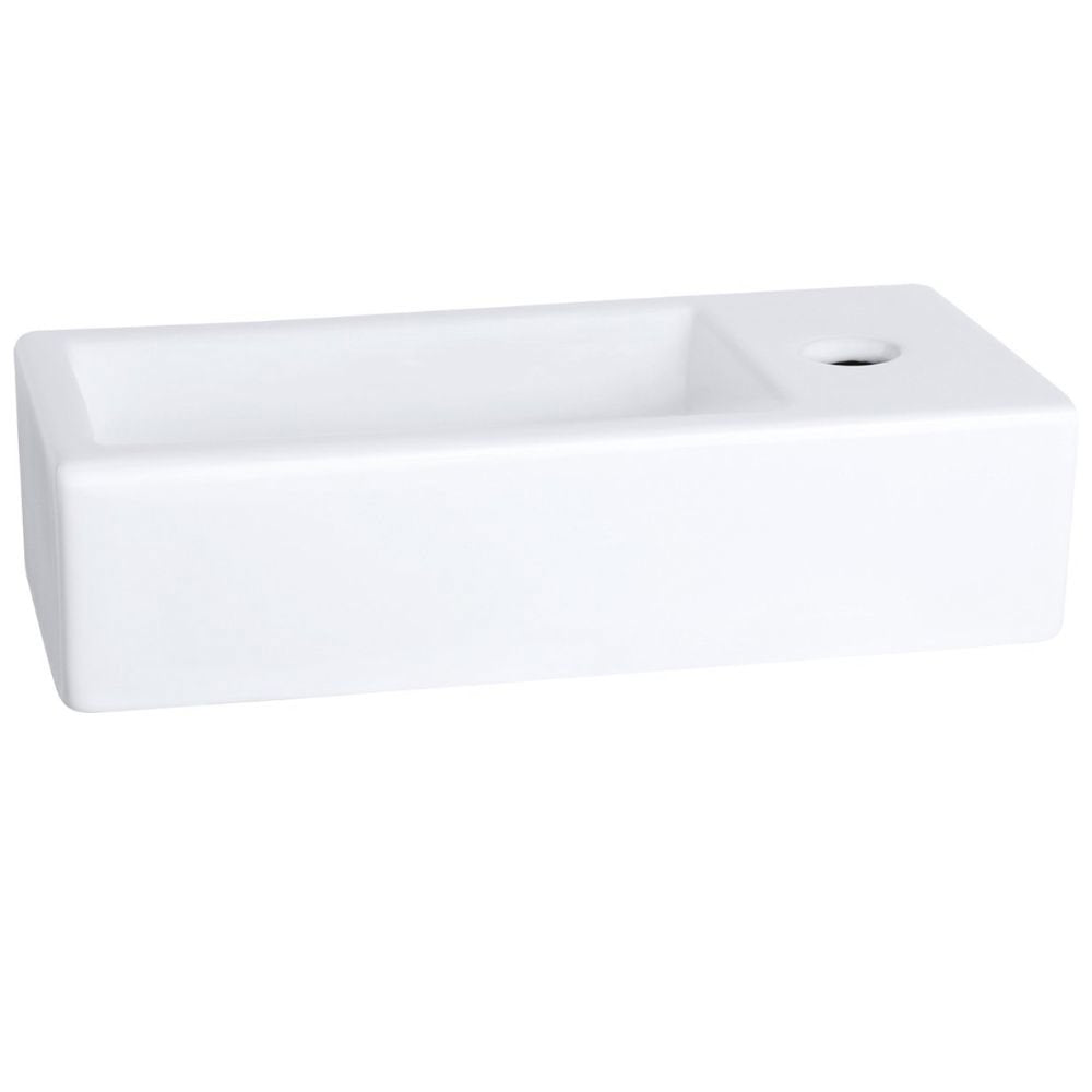 DIFFERNZ RAVO FONTEINSET KERAMIEK WIT KRAAN RECHT MAT CHROOM 38.5X18.5X9CM - Tuincentrum Lopik