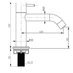 DIFFERNZ CLEO FONTEINSET KERAMIEK KRAAN GEBOGEN MAT ZWART 30X30X10CM - Tuincentrum Lopik