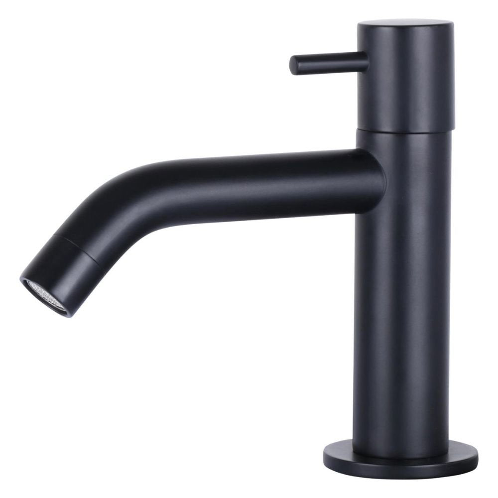 DIFFERNZ CLEO FONTEINSET KERAMIEK KRAAN GEBOGEN MAT ZWART 30X30X10CM - Tuincentrum Lopik