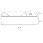DIFFERNZ HELIOS FONTEINSET MARMER KRAAN RECHT MAT GOUD 37.5X18.5X9.5CM - Tuincentrum Lopik