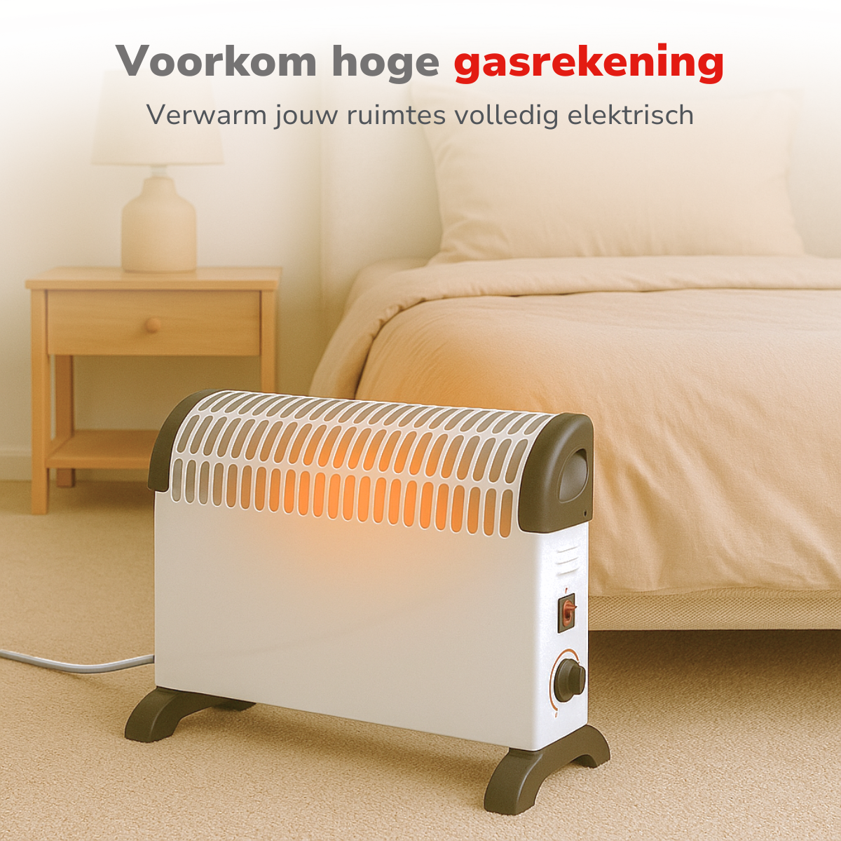 ALPINA CONVECTORKACHEL 1500W ELEKTRISCHE VERWARMING MET 3 STANDEN - Tuincentrum Lopik