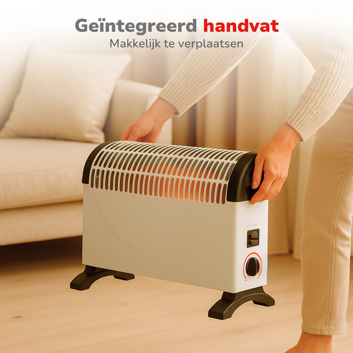 ALPINA CONVECTORKACHEL 1500W ELEKTRISCHE VERWARMING MET 3 STANDEN - Tuincentrum Lopik