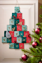 MICA DECORATIONS ADVENTSKALENDER KERSTBOOM VILT ROOD/GROEN 72X51CM - Tuincentrum Lopik