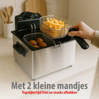 ALPINA FRITEUSE 5 LITER 2000W DUBBEL RVS - Tuincentrum Lopik