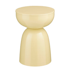 Elliot Bijzettafel - H45 X Ø32 Cm - Ijzer - Beige