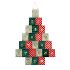 MICA DECORATIONS ADVENTSKALENDER KERSTBOOM VILT ROOD/GROEN 72X51CM - Tuincentrum Lopik