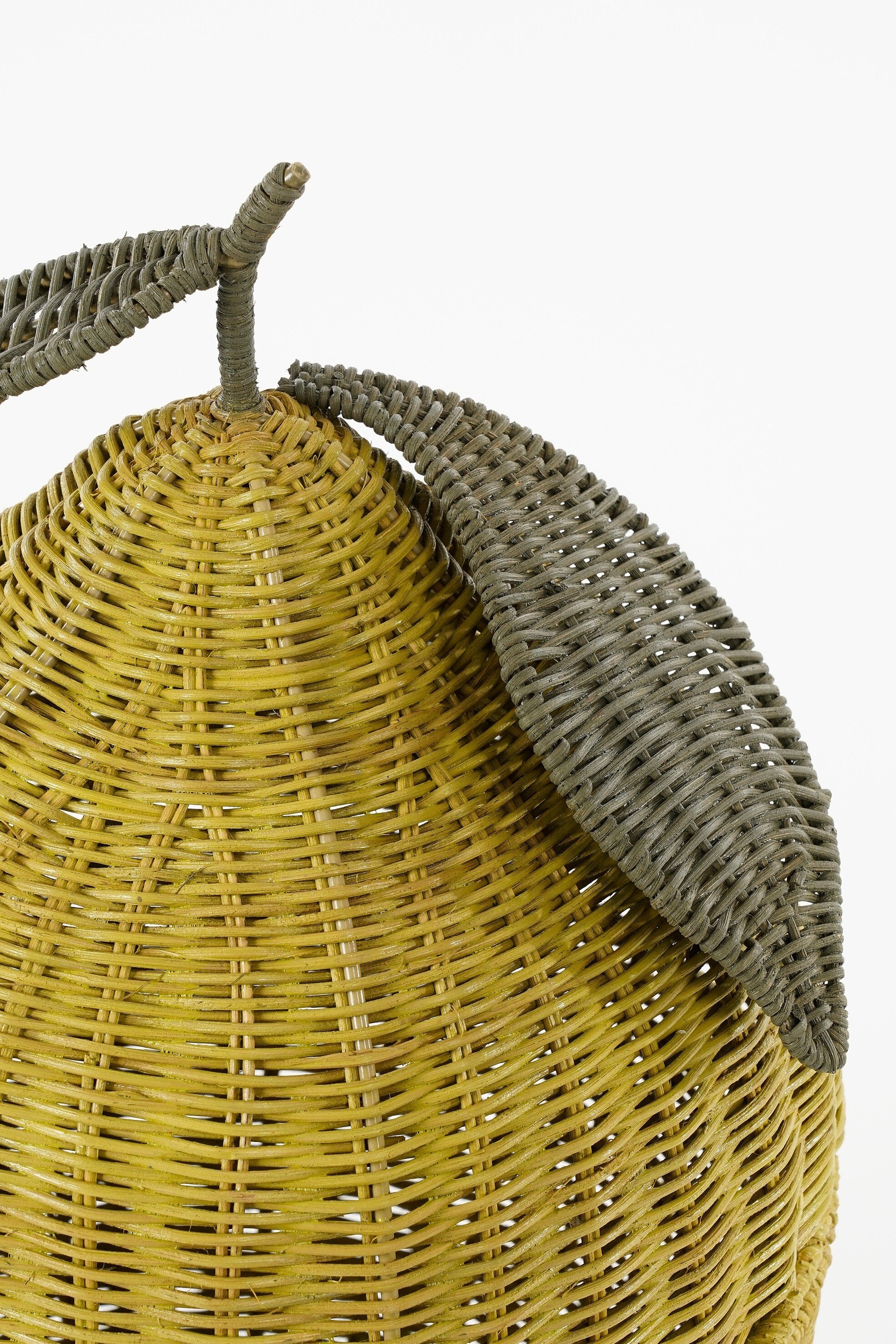 Basket With Lid Yellow Set Of 2 - H48Xd30Cm