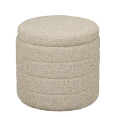 Pouffe With Storage - H41 X Ø42 Cm - Beige