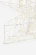 Hanging Star With Warm White Led Lighting - Ø56 Cm - Metal - White