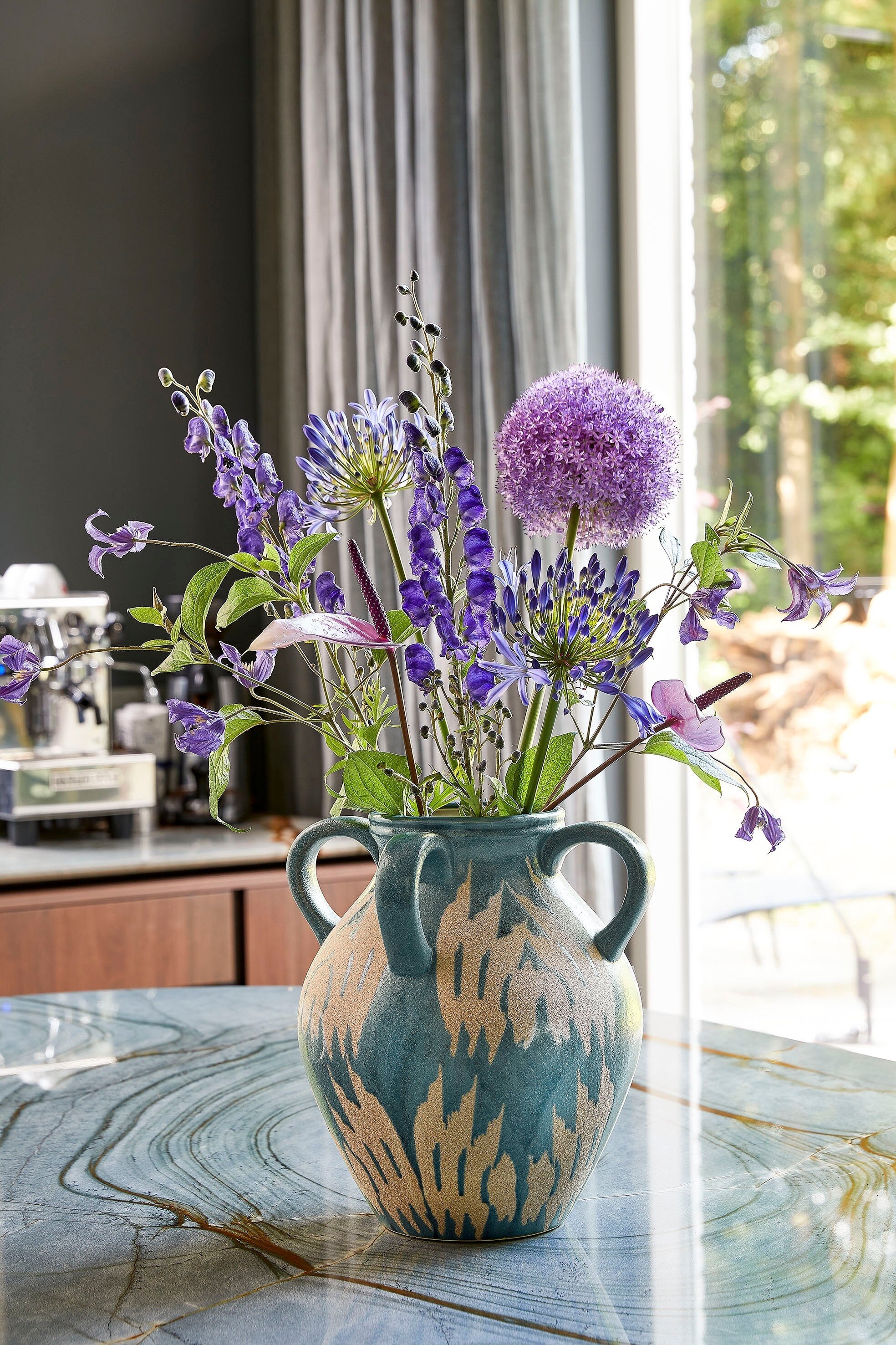 Caldo Vase D. Blue - L28Xw28Xh36Cm