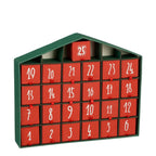 HOUSE OF SEASONS ADVENTSKALENDER ROOD GERECYCLED PAPIER 33X28X5CM - Tuincentrum Lopik