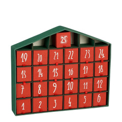 HOUSE OF SEASONS ADVENTSKALENDER ROOD GERECYCLED PAPIER 33X28X5CM - Tuincentrum Lopik