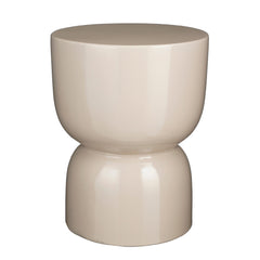 Stage Side Table - H45 X Ø35 Cm - Cement - Beige