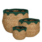 Jorck Basket Round Black Set Of 3 - H24Xd26Cm
