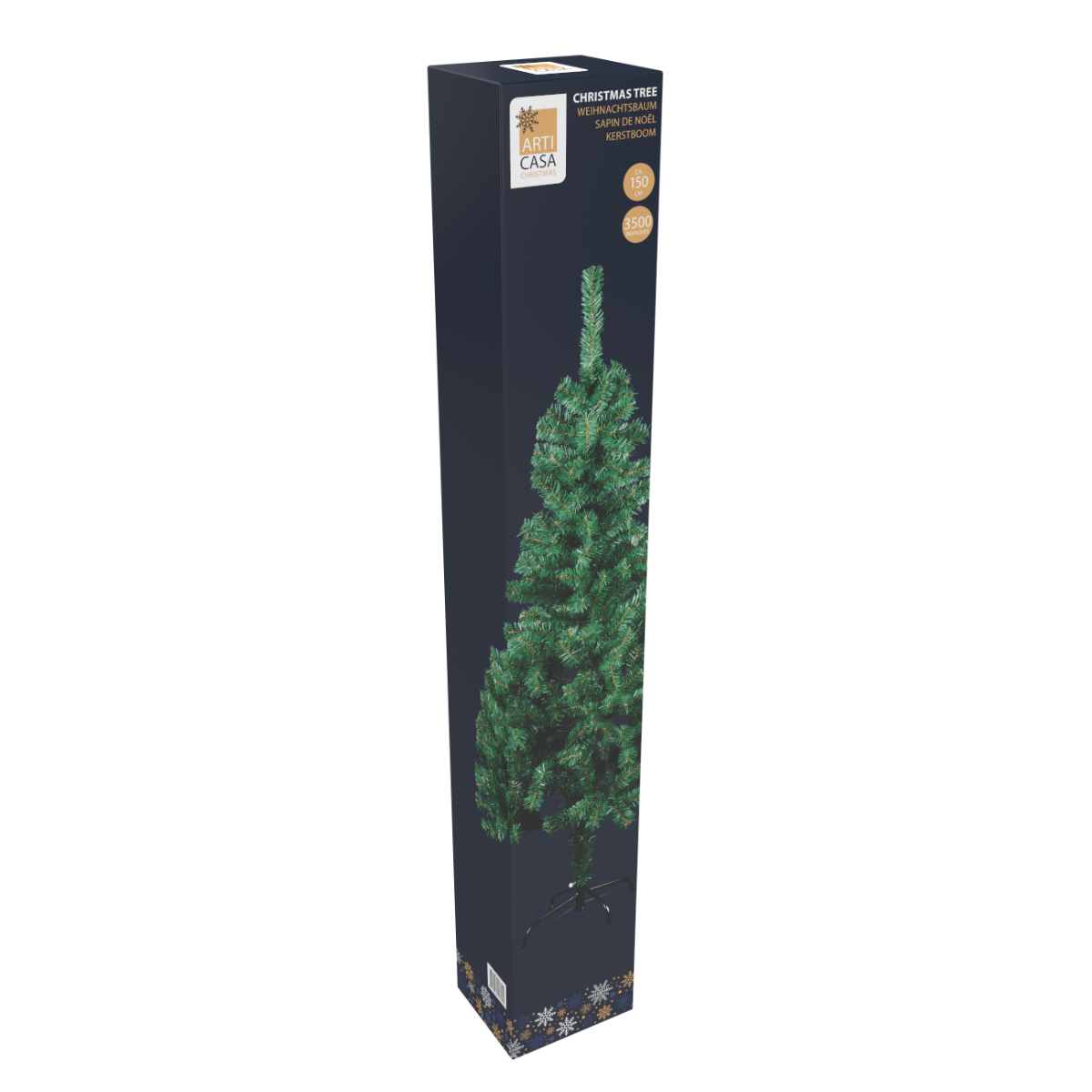 ARTI CASA KUNSTKERSTBOOM 150CM GROEN 850 TAKKEN - Tuincentrum Lopik