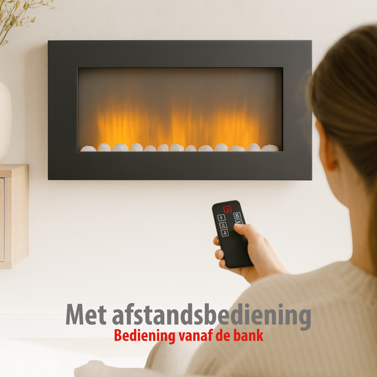 ALPINA WANDHAARD SEATTLE 105,5CM MET VERWARMING EN VLAMEFFECT - Tuincentrum Lopik