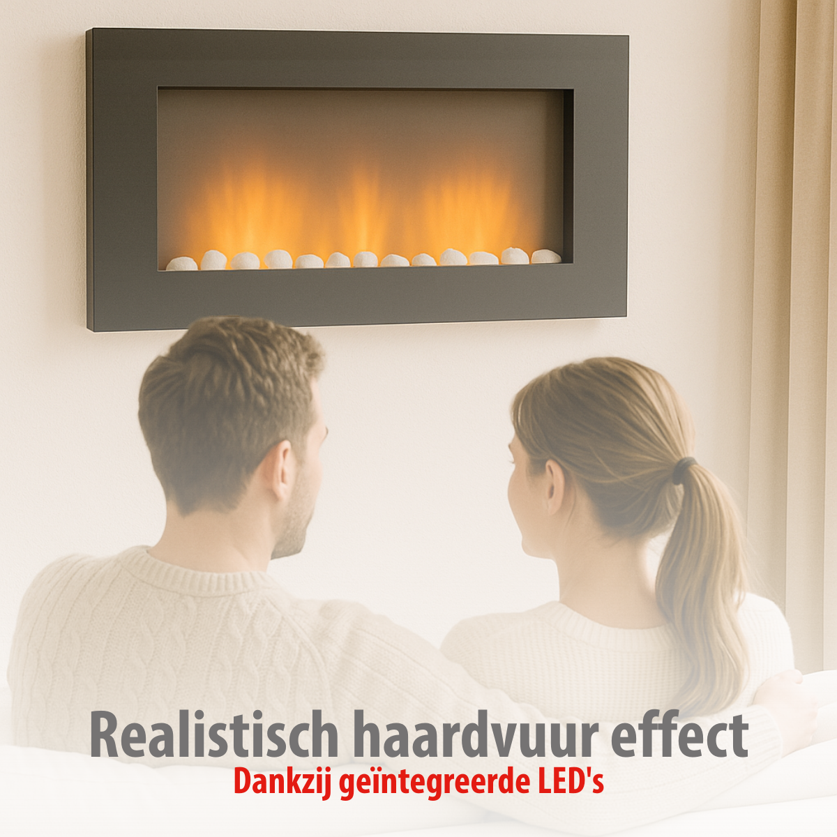 ALPINA WANDHAARD SEATTLE 105,5CM MET VERWARMING EN VLAMEFFECT - Tuincentrum Lopik