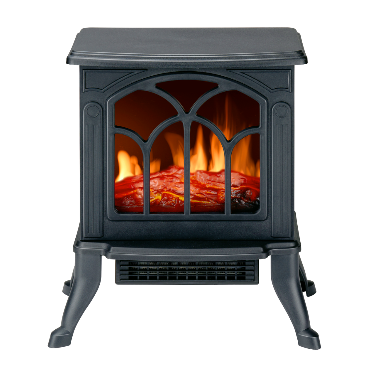 ALPINA ELEKTRISCHE SFEERHAARD 750-1500W MET THERMOSTAAT EN VLAMEFFECT - Tuincentrum Lopik