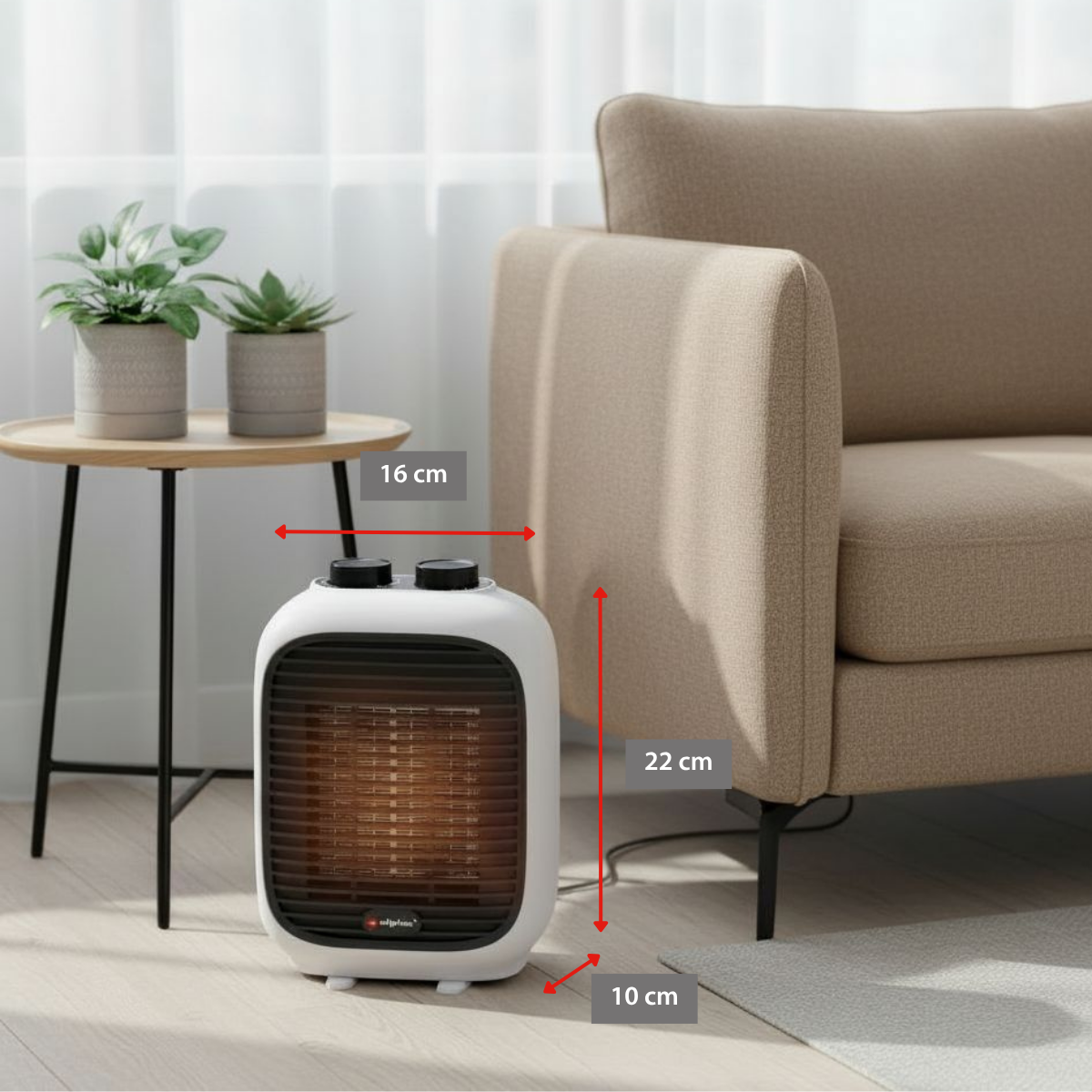 ALPINA PORTABLE HEATER 230V 1500W PTC KERAMISCHE VERWARMING - Tuincentrum Lopik